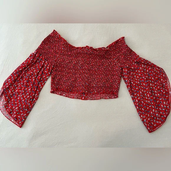 Floral off shoulder top - Picture 3 of 5